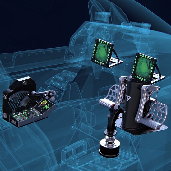 Thrustmaster Viper TQS - Flightsim Controller - Throttle - voor PC - metalen greep op schaal 1:1 - IDLE/AFTERBURNER - CHAFF/FLARE