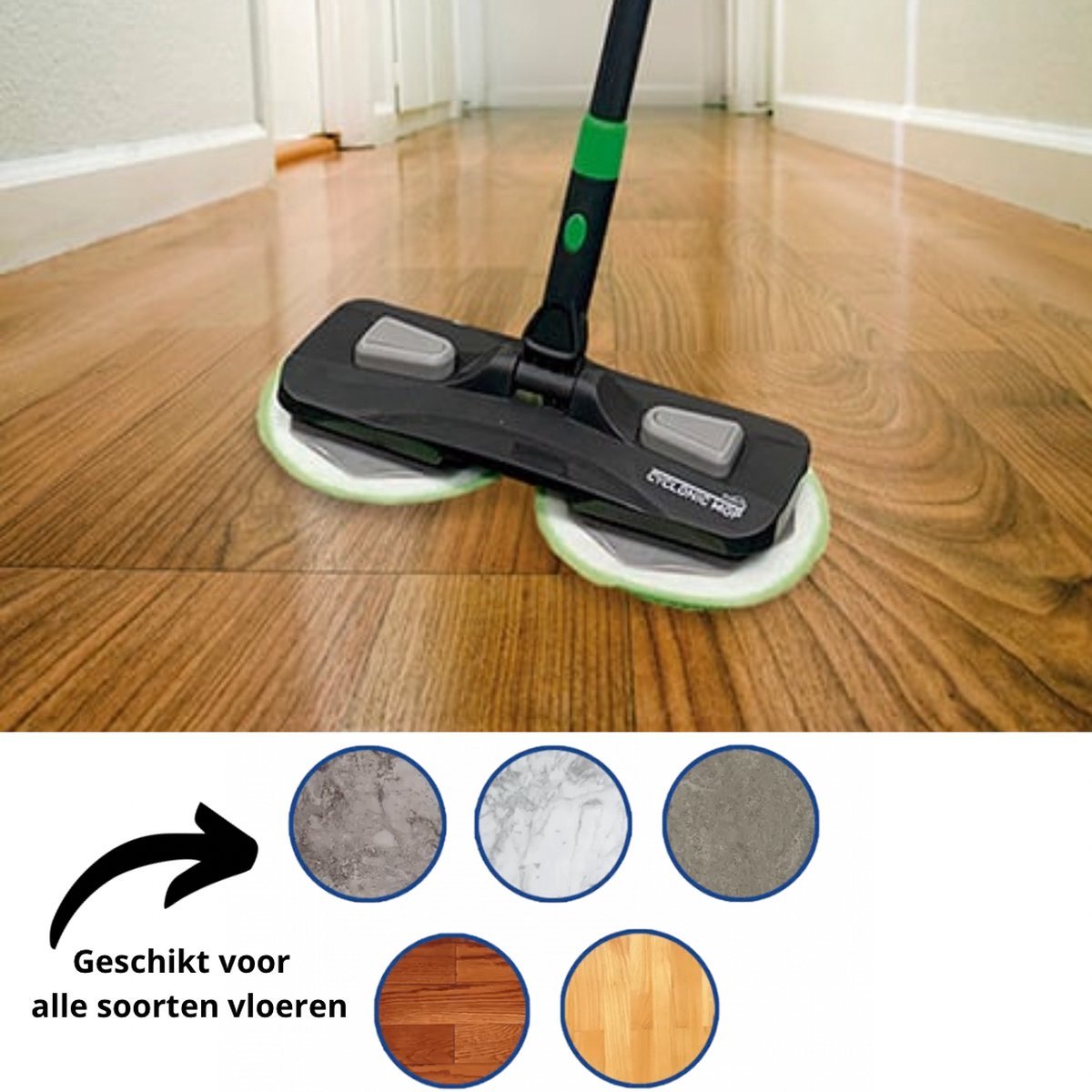 SQUEEZE MOP ™ - Balai Serpillière Microfibre à Essorage Mains