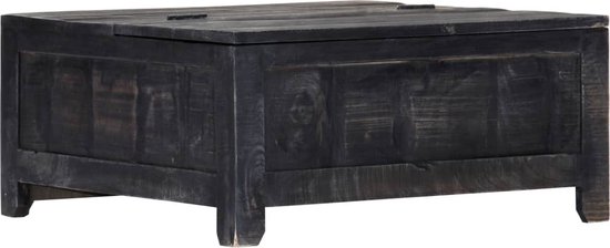 Table basse 65x65x30 cm bois de manguier massif noir