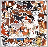 Paarden Stickers 50 Stuks | Dieren Stickers | Horses | Stickers voor Meiden | Laptop Stickers | Stickers Kinderen en Volwassenen | Stickervellen | Plakstickers | Koffer Stickers | Stickers Bullet Journal en Planner