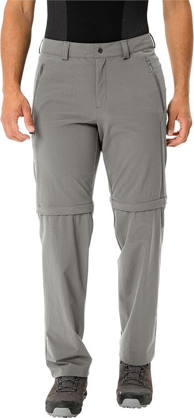 Vaude Farley Stretch Zip Off Ii Broek Grijs 52 / Short Man