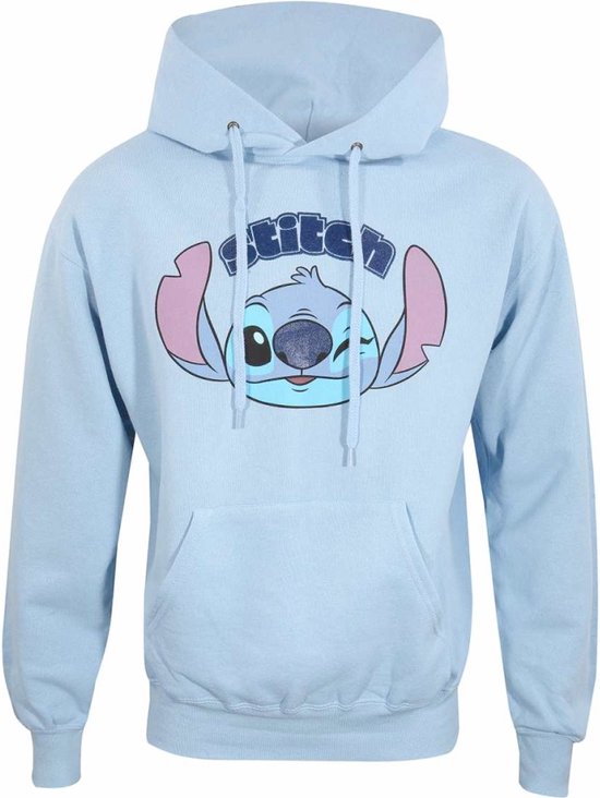 Disney Lilo & Stitch - Stitch Cute Face Hoodie/trui - M - Blauw