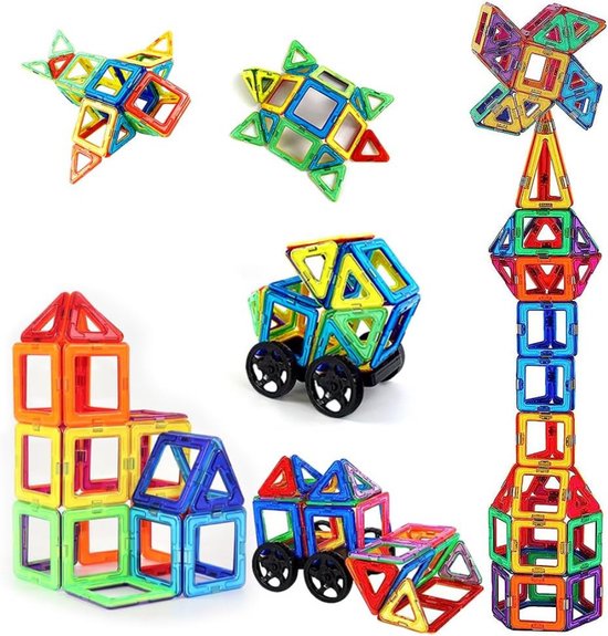 Magnetisch speelgoed - 50Stuks - Magnetische bouwstenen - magnetische  bouwblokken -... | bol
