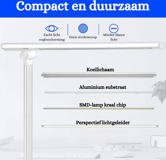 Bureaulamp LED MEIKEE Tafellamp 5 Kleur Modi 7 Helderheid Niveaus Tafellamp Oogbescherming Draaiarm Nachtlampje Touch Control Daglicht Lamp Geheugenfunctie Timer Usb Oplaadpoort Bureaulamp LED MEIKEE Tafellamp 5 Kleur Modi 7 Helderheid Niveaus Tafellamp Oogbescherming Draaiarm Nachtlampje Touch Control Daglicht Lamp Geheugenfunctie Timer Usb Oplaadpoort