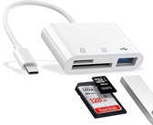 Strolox USB C Kaartlezer - Cardreader - SD + TF Kaartlezer - USB 3.0