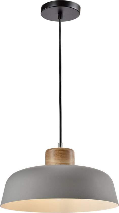 Paco Home Hanglamp Pendellamp Eetkamer Eettafellamp Keukenlamp 1,5m Textielkabel Inkortbaar Eenvoudige Montage E27, Gloeilamp: Zonder bollen, Kleur: Wit/Alu geborsteld