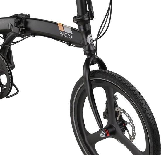 PACTO TWO FOLDING BIKE BLACK 6v VOUWFIETS PLOOIFIETS SHIMANO ALUMINIUM SCHIJFREM DISC van PACTO — afbeelding 4