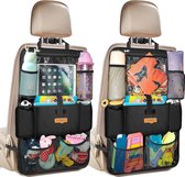 Organiseur de siège arrière 4ème génération – Résistant à l'eau – Zwart – iPad jusqu'à 10,5 pouces – 9 poches – Système de rangement pour voiture Enfants