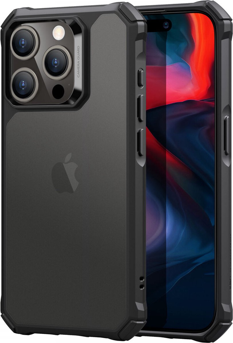 ESR Air Armor Back Cover Hoesje Zwart Geschikt voor Apple iPhone 15 Pro