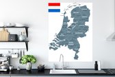 Carte grise des Nederland 90x120 cm