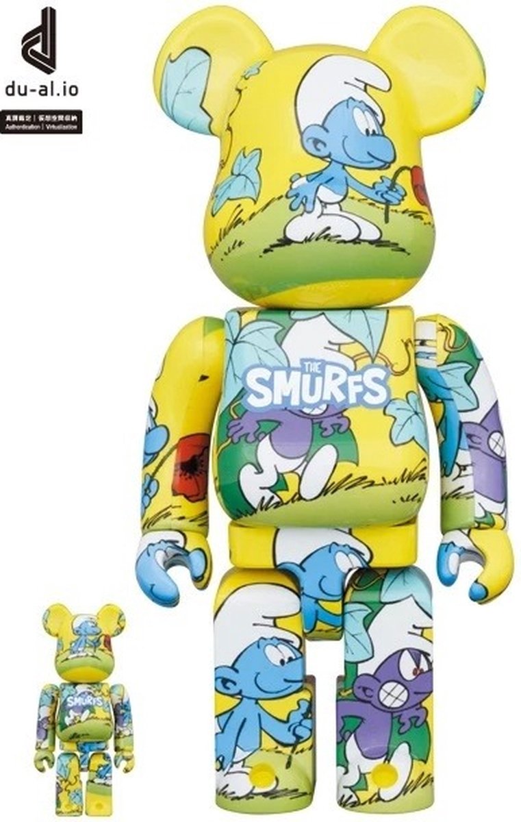 MEDICOM TOY - BE@RBRICK Smurfs Astrosmurf 100％ 400％ MEDICOM TOY x The Smurfs (The Astrosmurf) BE@RBRICK 100% And