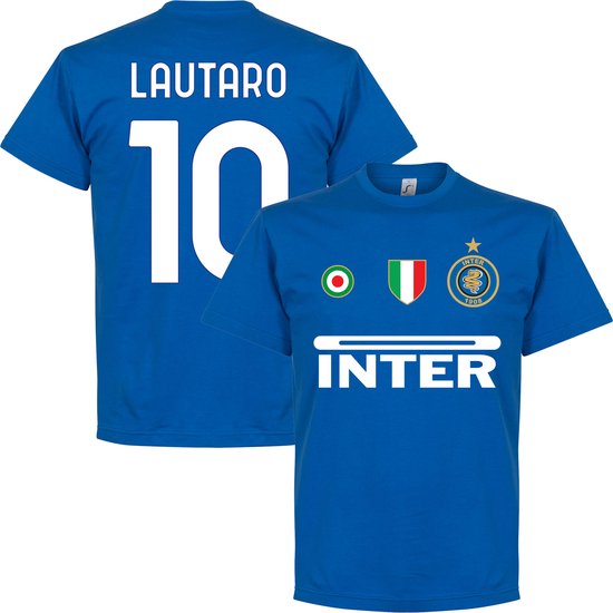 Inter Lautaro 10 Team T-Shirt - Blauw - XL