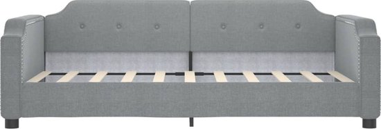 vidaXL - Slaapbank - 100x200 - cm - stof - lichtgrijs