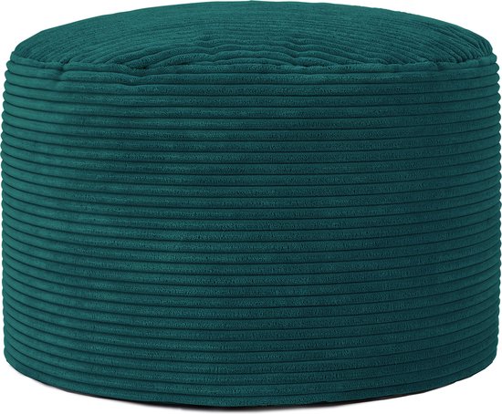 icon Milano Hocker, Grijs, Chenille Stof, Voetenbank, Zitzak Stoel met Vulling Inbegrepen, Poef, Slaapkamer, Woonkamer, Woonkamermeubilair