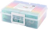 Vaessen Creative Opbergbox – 37,50 x 30 x 13 cm – Incl. 16 Cassettes