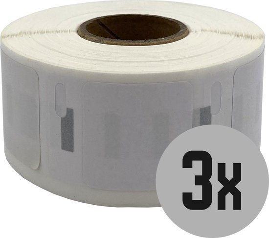 Produktbild von DULA Etiketten Kompatibel Mit Dymo – 3 Rollen, 25x54 Mm, 160 Etiketten/Rolle, Weiß, Polypropylen, Reißfest, Wetterbeständig – Thermodruck, Keine Tinte – Für Dymo LabelWriter (nicht 550/5XL)
