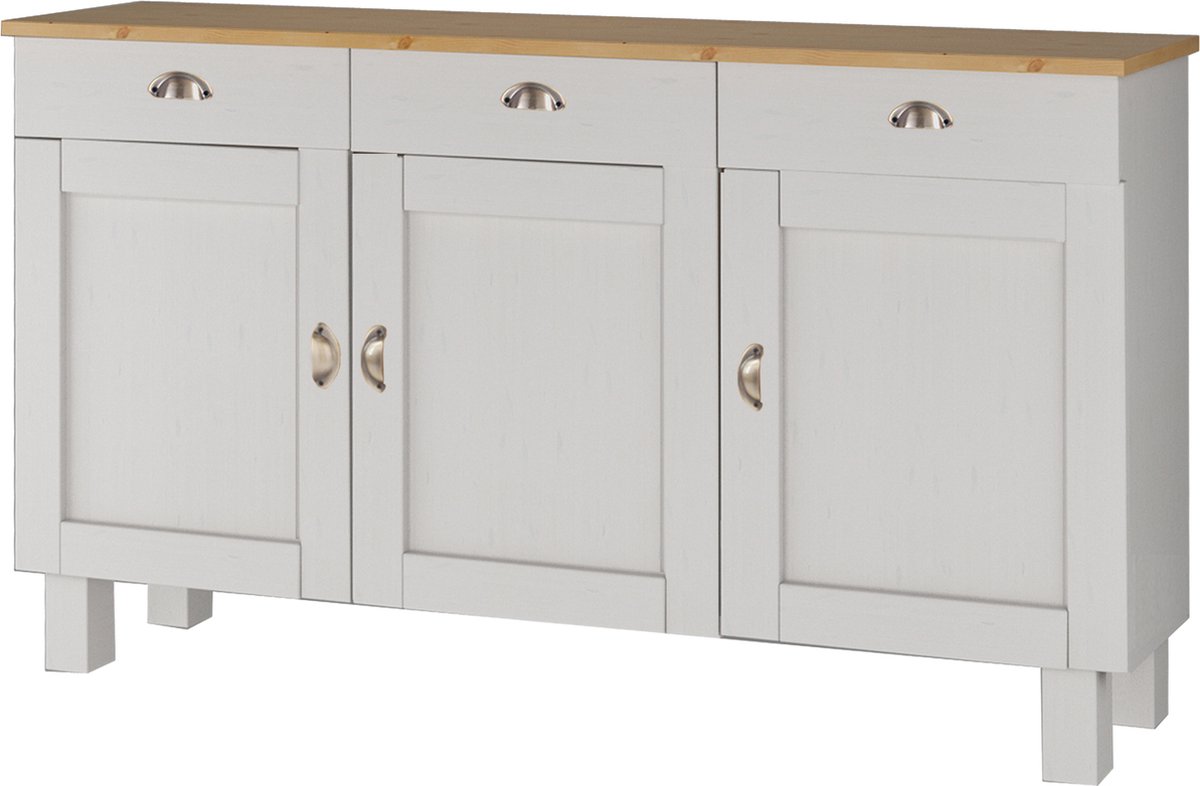 Toscana-Dressoir - Wit/Honing
