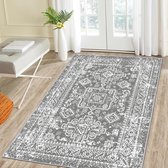 Pluizige tapijten 90 x 150 cm, grijs zacht woonkamertapijt antislip wasbaar bedtapijt slaapkamer onderhoudsvriendelijk tapijt
