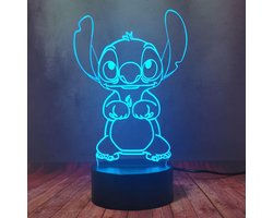 Product: Breng Magie in de Kinderkamer met de Lilo & Stitch 3D LED Tafellamp! | Zuinige nachtlamp | Lilo en Stitch Cadeau, van het merk 
