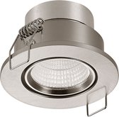 Ledmatters - Inbouwspot Nikkel - Dimbaar - 3 watt - 300 Lumen - 2700 Kelvin - Warm wit licht - IP44 Badkamerverlichting