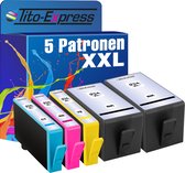 Tito-Express HP 934/935 XL 5x inkt cartridge alternatief voor HP 934XL HP 935XL OfficeJet 6812 6815 6820 6822 6825 6230 6235 6830