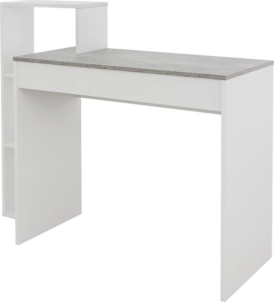 VIDAXL Bureau avec tiroir et placard 100x40x73 cm Blanc