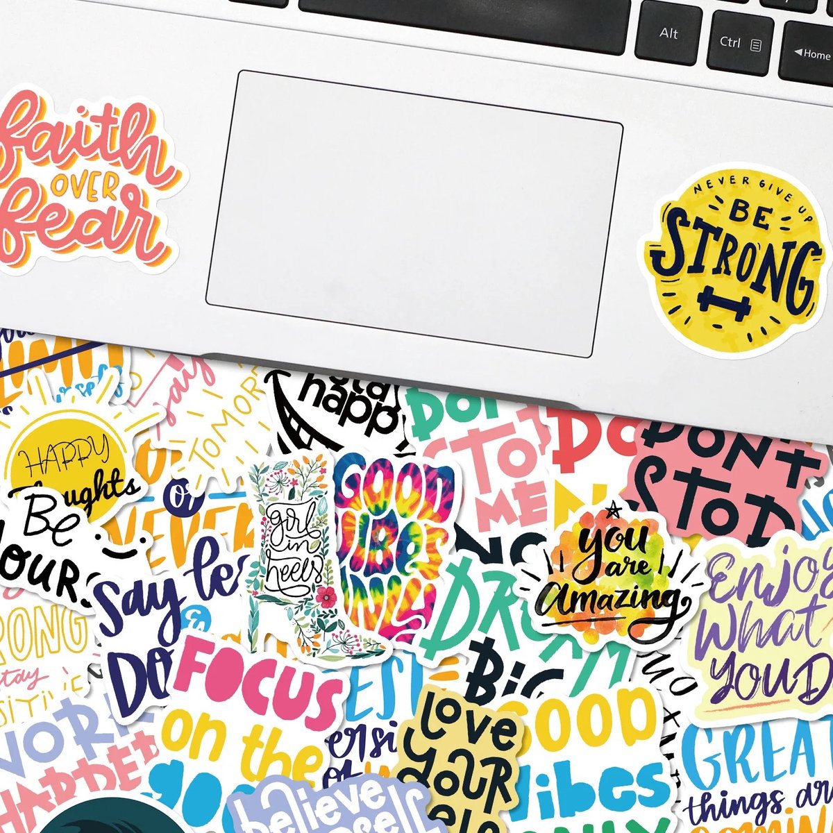 Inspiratie Teksten Stickers 50 Stuks | Quote Stickers | Quotes | Motivatie | Grappige Stickers | Laptop Stickers | Stickers Kinderen en Volwassenen | Stickervellen | Plakstickers | Koffer Stickers | Stickers Bullet Journal en Planner — afbeelding 2