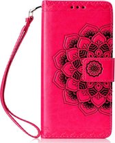Shop4 - Geschikt voor Samsung Galaxy S10e Hoesje - Wallet Case Vintage Mandala Roze