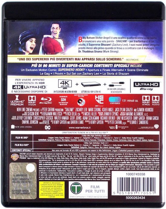 Shazam! [Blu-Ray 4K]+[Blu-Ray]