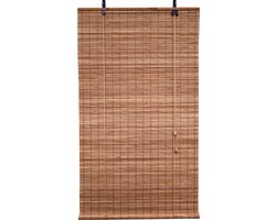 Bamboebaas® bamboe rolgordijn Fedde - Bruin - 100x160 cm - Natuurlijke look - Zonwerend - Duurzaam bamboe - Lichtdoorlatend - Geschikt voor binnen en buiten - Eenvoudige montage