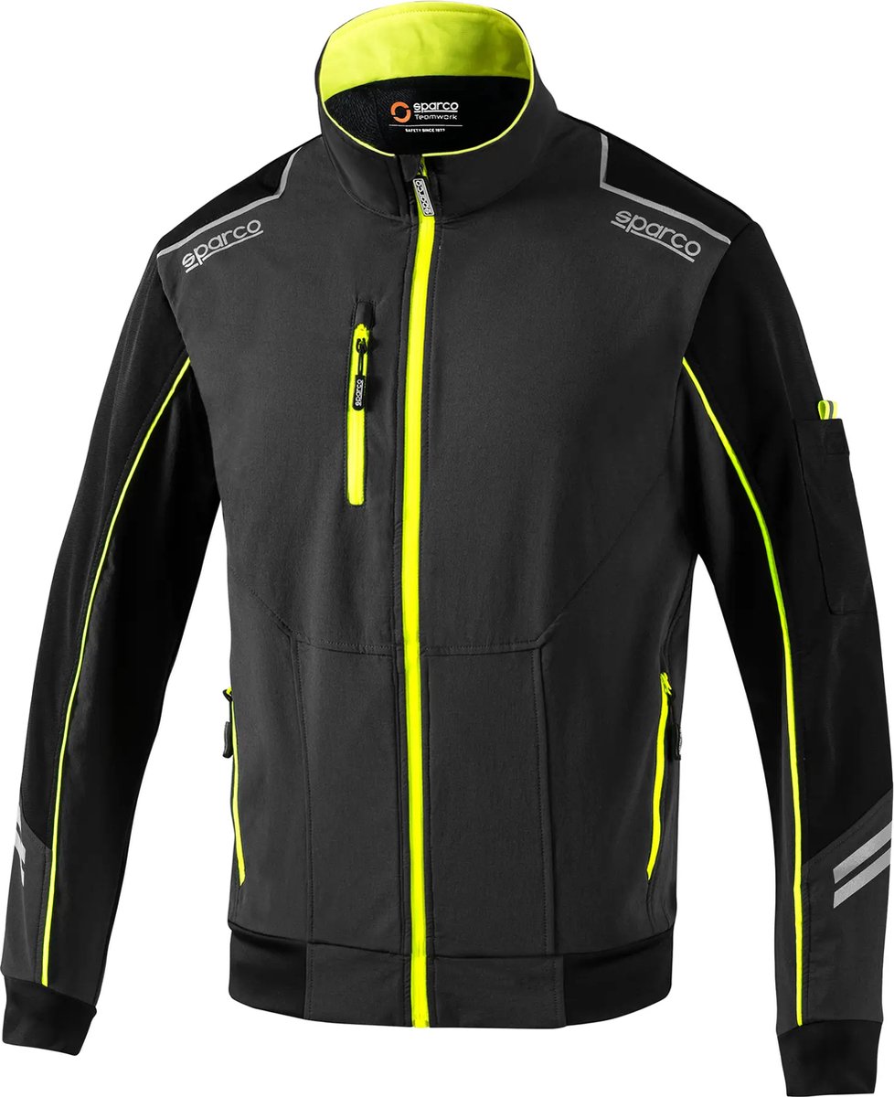 Sparco Tech Austin Light-Shell Softshell jas - Geel - Maat S