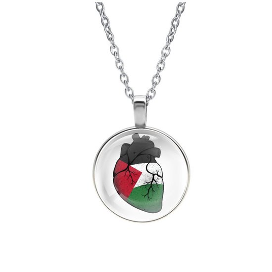 Collier Glas - Coeur Palestine