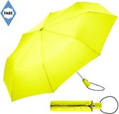 Bol.com Fare Mini Paraplu - AOC - Automatisch openen en sluiten - Windproof - Ø97 cm - Polyester/Kunststof/Staal - Neon geel aanbieding
