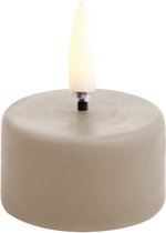 Uyuni led-waxinelichtje tealight r4 x h2,5cm sandstone