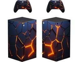 geschikt voor Xbox Series X - Console Skin - Volcano - 1 console en 2 controller stickers