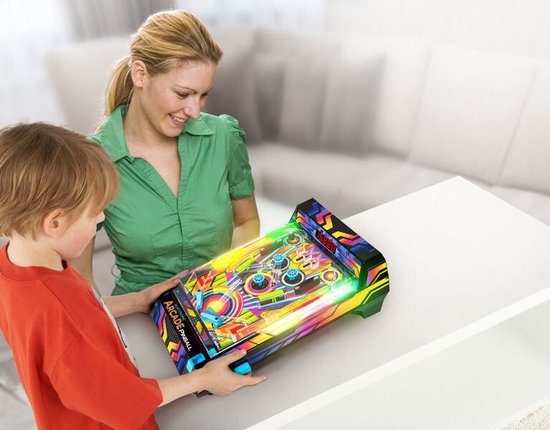 #Winning Arcade Deluxe Neon Flipperkast - Speelkast - Mini Flipperkast - Pinball Machine - Elektrische Scoreteller - Inclusief LED en Arcade Geluiden - 80328 — afbeelding 2
