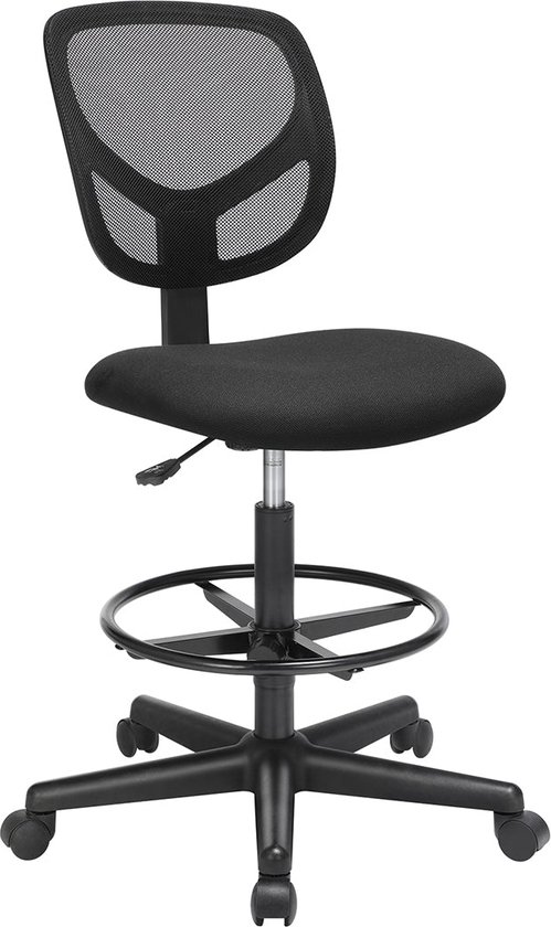 Eenvoudige bureaustoel - Met Mesh bekleding - Zwart