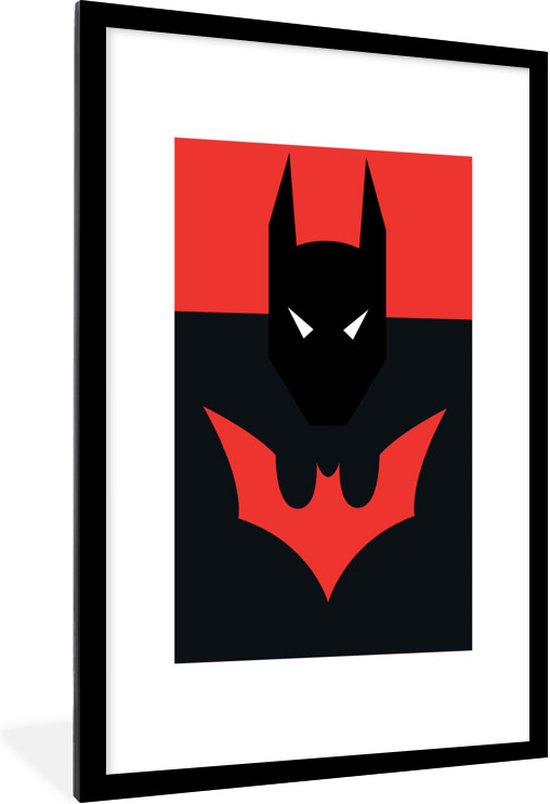 Illustration de Batman sur fond rouge 80x120 cm