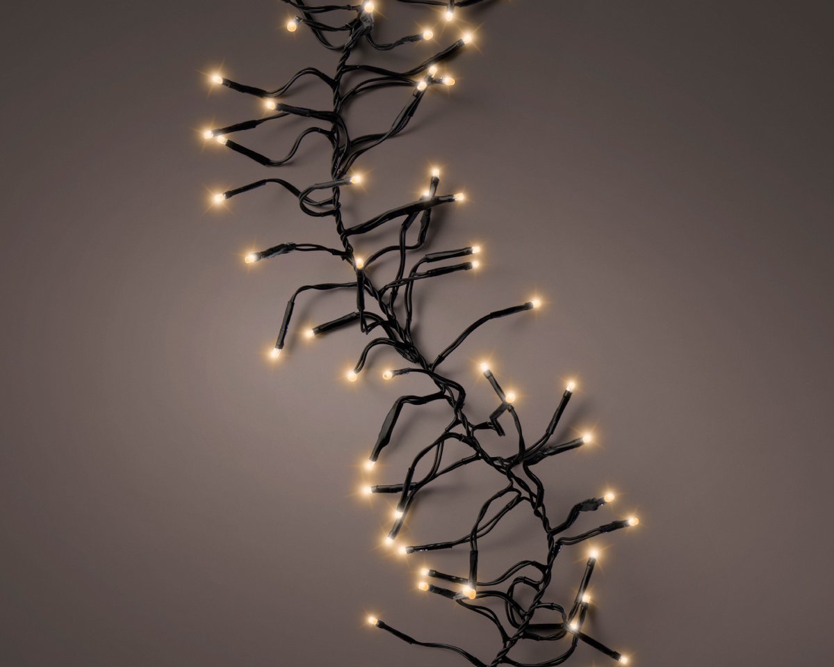 2,6m LED Cluster kerstboomverlichting - Goud - 288 lampjes - Dimbaar – foto 4