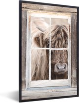 Affiche avec cadre Highlander écossais - Animal - Transparent - 20x30 cm