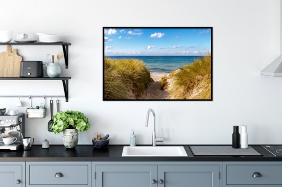 Cadre photo avec affiche - Plage - Nuages - Allemagne - 120x80 cm - Cadre pour affiche