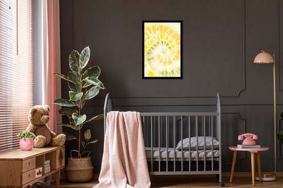 Fotolijst incl. Poster - Tie dye - Geel - Oranje - 40x60 cm - Posterlijst