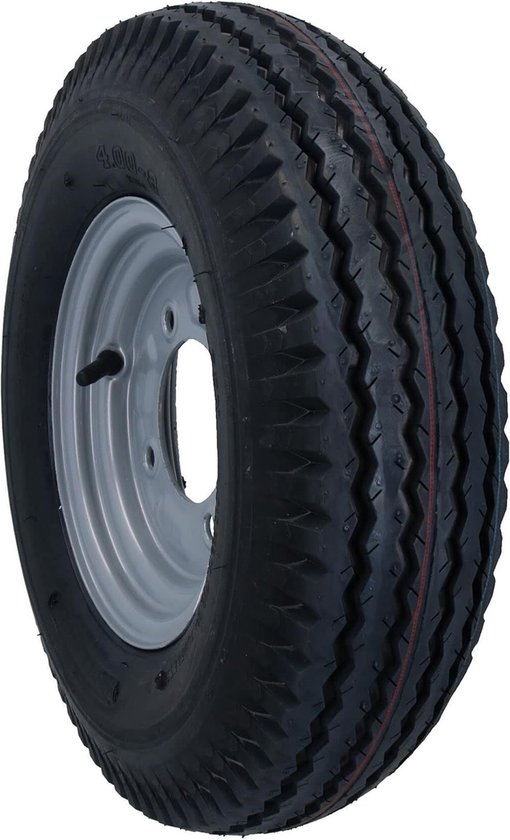 Aanhangerwiel met band - Reservewiel trailer - Vervangen of upgraden - 400x8 inch maat - 115mm PCD - Grijs — afbeelding 5