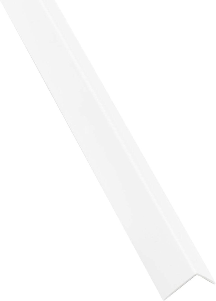DQ-PP Hoekprofiel | 40x10mm | 10m (10x 1m) | Kleur: Wit | Materiaal: PVC | Kunststof hoekstrip | buitenhoeken randbescherming wand L-profiel hoekprofiel kunststofhoek