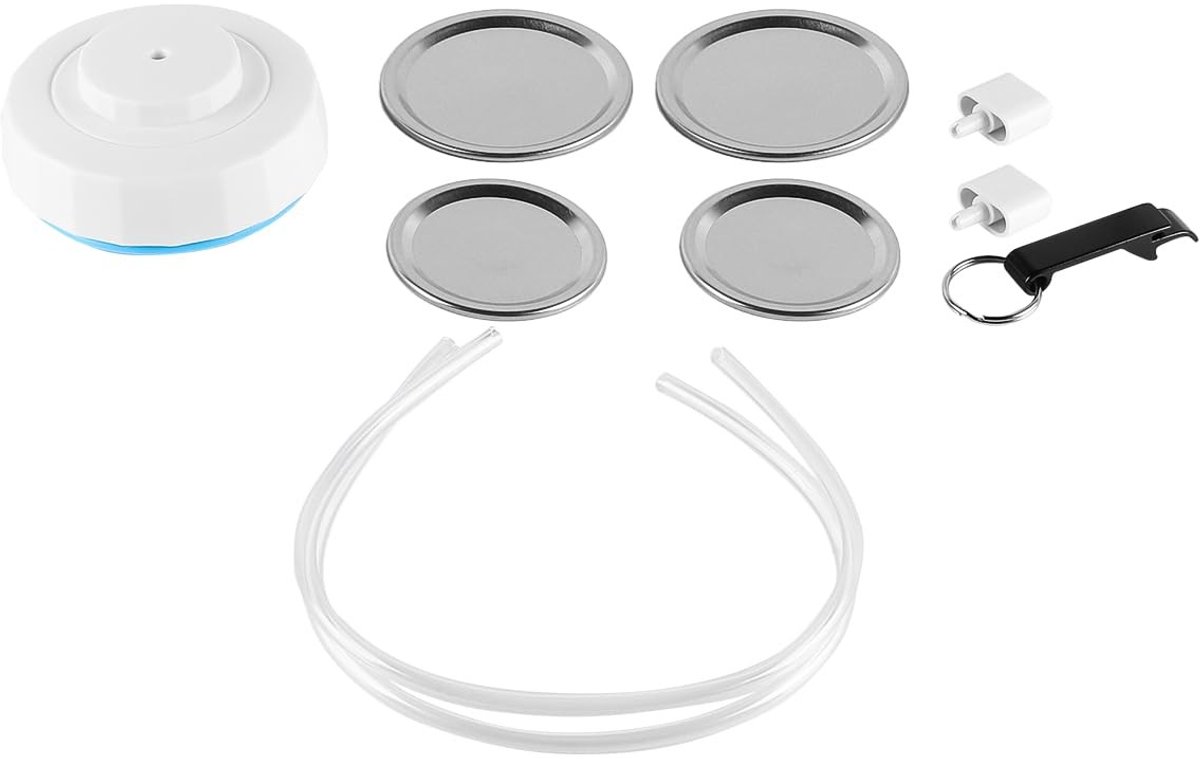 Allecto - Jar Vacuüm Sealer Kit voor Brede en Normale Opening - Inclusief Slang
