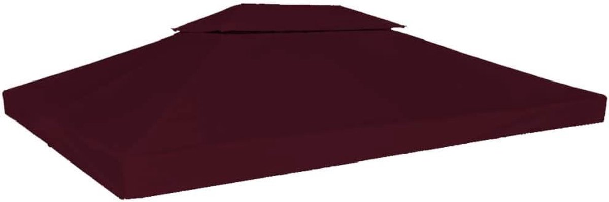 Paviljoen Dakbedekking - Tent Overkapping - Buiten Genieten - Waterdicht PVC Coating - 3 x 3 Meter - Wijnrood