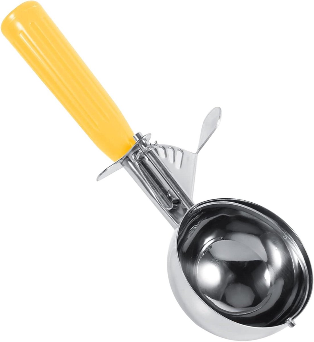 IJsschep - Fruit Lepel - Desserts Maken - Met Ontgrendelingshendel - 5.5cm Diameter - Geel