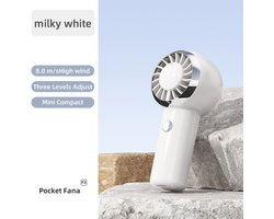 Handventilator, compact en elegant ontwerp, drie windsnelheden, krachtige draagbare miniventilator, ideaal voor buitenactiviteiten en reizen, miniventilator voor in je zak.