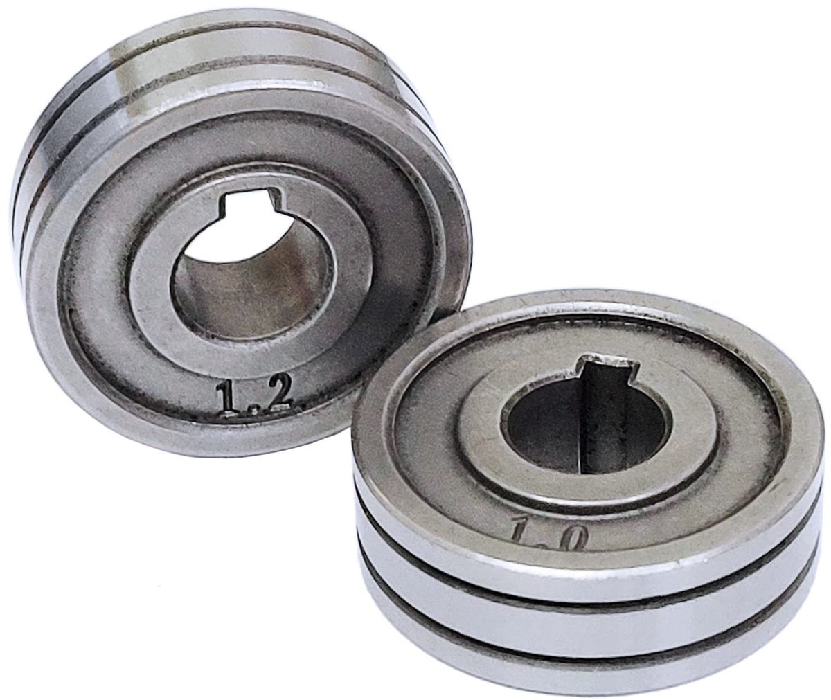 2x Draadvoeding Rollen voor MIG/MAG Lasapparaten - 30mm OD, 10mm ID, 1.0/1.2mm