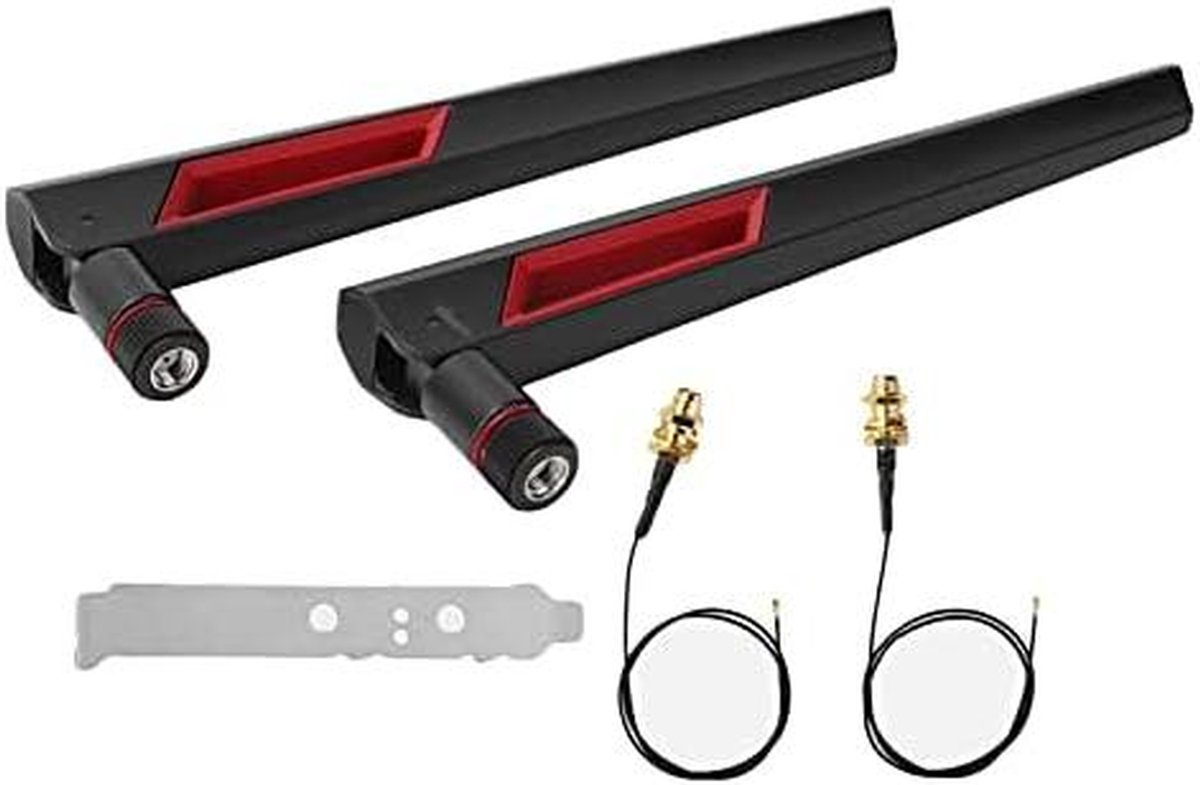 2 Stks Naar SMA Verlengkabel + 2 Stks M.2 WiFi Bluetooth Externe AC88 Antenne voor NGFF Draadloze Netwerkkaart, voor 8265, 5B222, Etc.